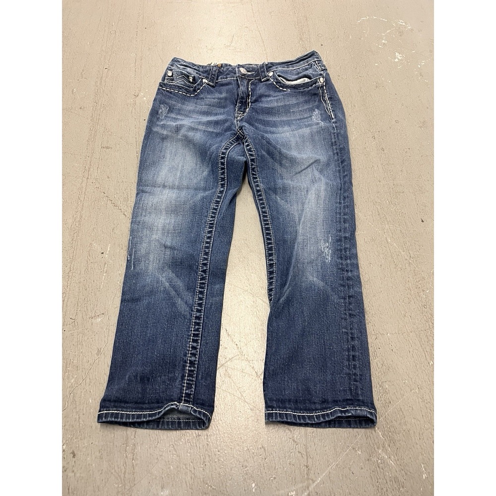 Miss Me Womens Size 28 JB1045P4 Bootcut Jeans Dark Wash Embellished Denim‎